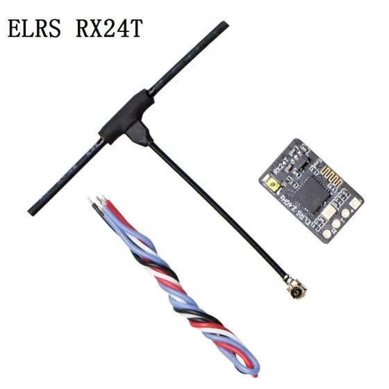 Offres Spéciales JHEMCU ExpressLRS RX24T 2.4G ELRS Radio Nano longue portée pour les Drones longue portée de course pièces de bricolage LR4 LR5